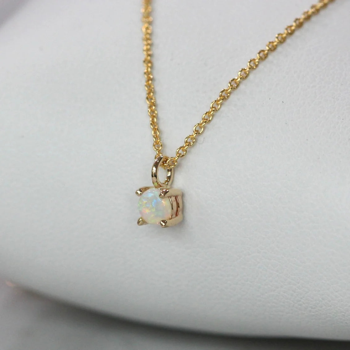 Children's and Teens' Necklaces:  18k Gold over Sterling Silver 40cm+ Opal Necklaces