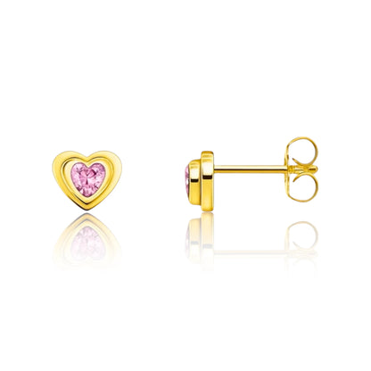 Gift-boxed 18K gold plated sterling silver earrings for teens, kids and mothers