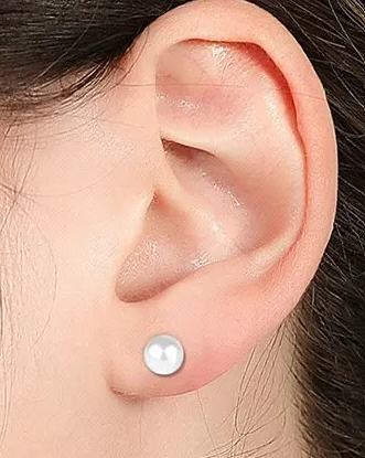 Children's, Teens' and Mothers' Earrings:  Surgical Steel, 4mm Pearl Studs with Screw Backs
