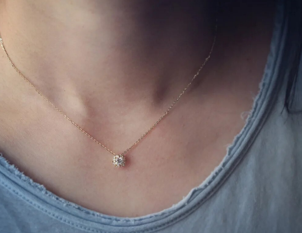 Children's and Teens' Necklaces:  18k Gold over Sterling Silver 40+cm Clustered, faceted, AAA CZ Necklaces