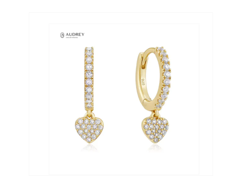 Children's and Teens' Earrings:  14k Gold over Sterling Silver Huggie Hoops - New "Audrey Collection"