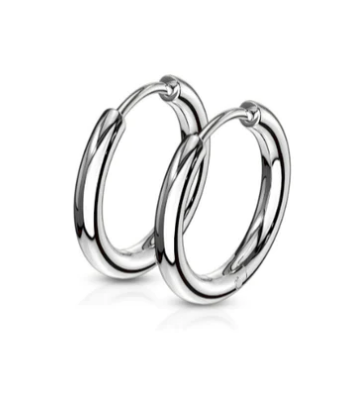 Teens' and Mothers'  Earrings:  Surgical Steel Hoops 22mm