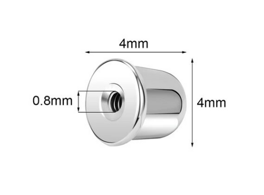 Baby and Children's Earrings - Surgical Steel Spare Screw Backs 0.8mm - One Only