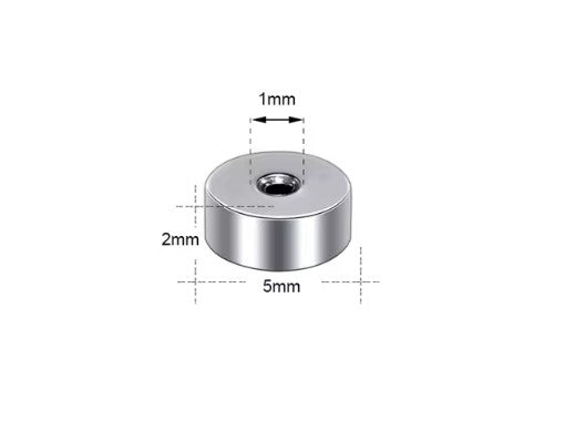 Baby and Children's Earrings - 1.0 mm Surgical Steel Spare Flat 1mm Screw Backs - One Only