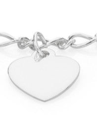 Baby and Children's Heart Charms:  Surgical Steel, Highly Polished, Flat Heart Charms with Jump Ring