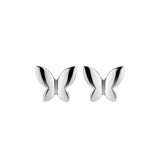 Sterling silver butterfly earrings for babies and children - 6x6mm petite design