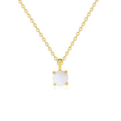 Children's and Teens' Necklaces:  18k Gold over Sterling Silver 40cm+ Opal Necklaces