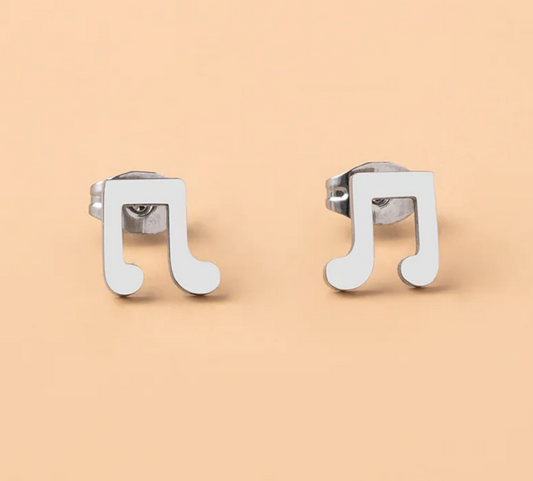 Children's, Teens' and Mothers'  Earrings:  Surgical Steel Musical Notes Earrings