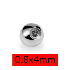 Baby and Children's Earrings:  0.8mm Surgical Steel Ball Screw Back Spares - (2pcs)