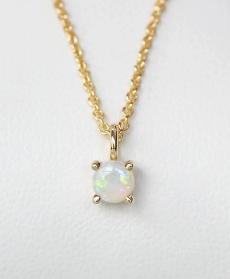 Children's and Teens' Necklaces:  18k Gold over Sterling Silver 40cm+ Opal Necklaces