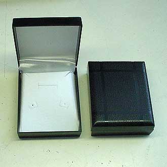 Gift Box - Black Plastic Gift Box 83x68x30mm for Necklace and Earrings Sets