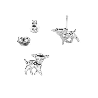 Children's Earrings:  Sterling Silver Bambi Earrings