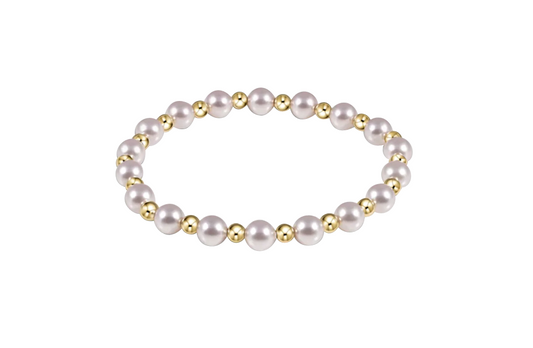 Children's Bracelets:  Gold Plated, 7mm Lavender Freshwater Pearl Stretch Bracelets