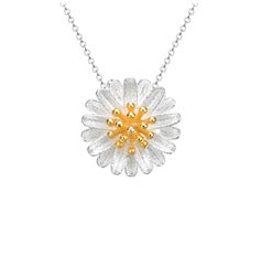 Baby and Children's Necklaces:  Sterling Silver/Gold Plating Daisy Necklace