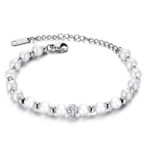 Children's/Teens' Bracelets:  Titanium with Pearls, Disco Ball and balls, with Gift Box