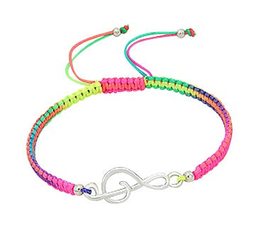 Children's Bracelets:  Sterling Silver, Musical Friendship Bracelet, Adjustable