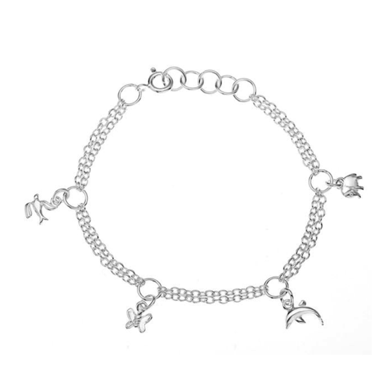 Children's charm online bracelet sterling silver