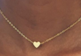 Children's, Teens' and Mothers' Necklace:  Surgical Steel, Rose Gold IP, Minimalist Heart Necklace