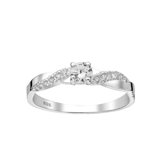 Children's Rings:  Sterling Silver Elegant CZ Premium Rings Size 6
