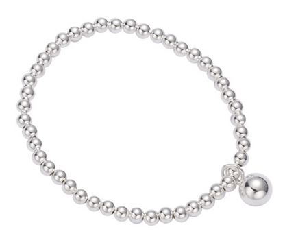 Children's & Teens Bracelets:  Sterling Silver Ball Bracelet 16cm, with Ball Charm and Gift Box