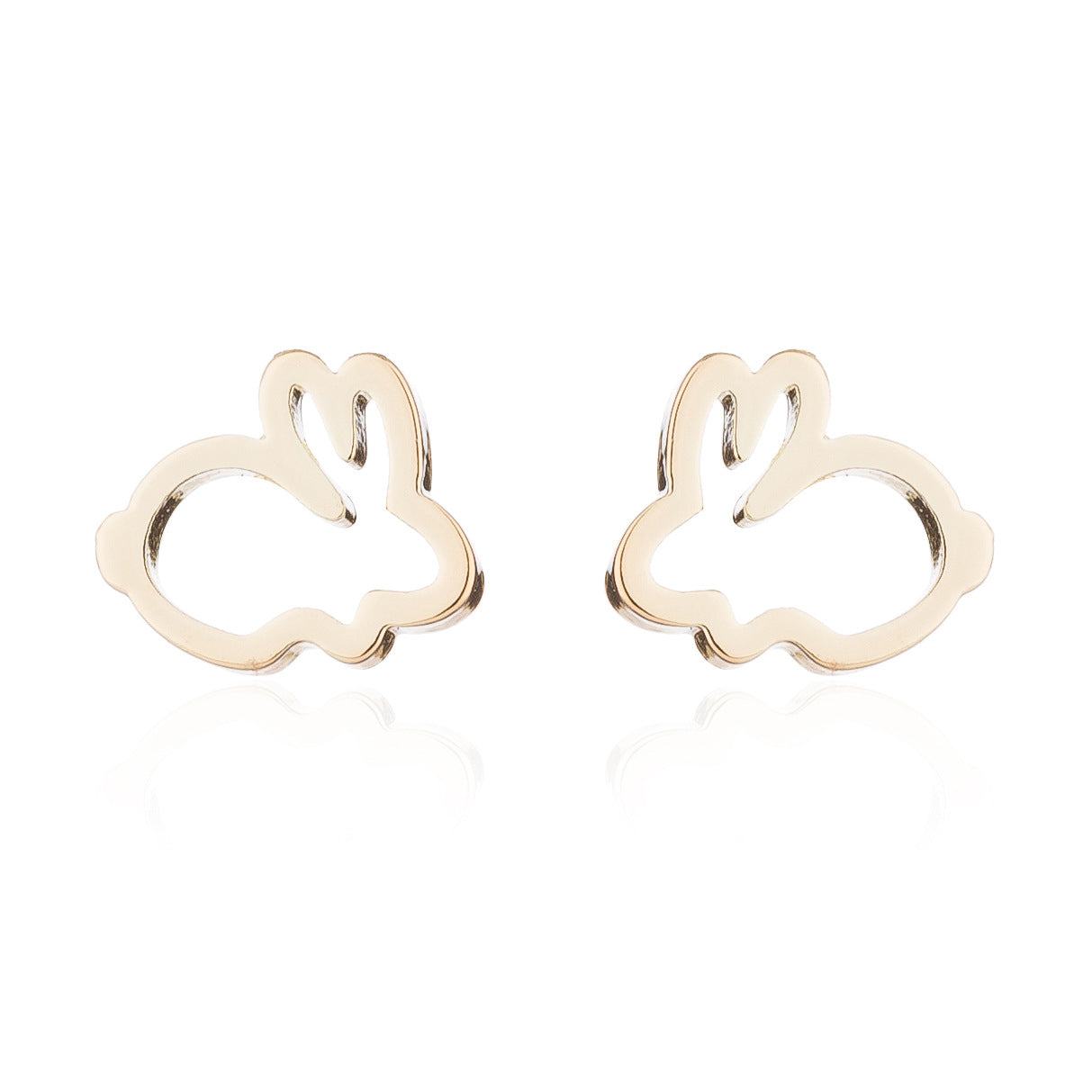 Baby and Children's Earrings: Surgical Steel Open Bunny Rabbits