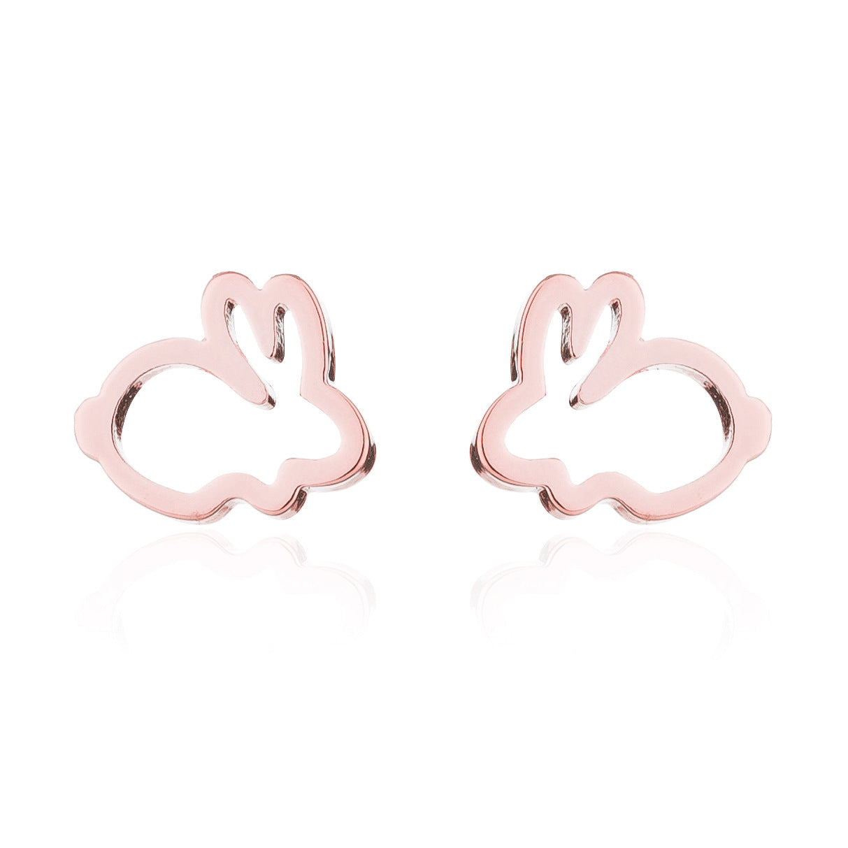 Baby and Children's Earrings: Surgical Steel Open Bunny Rabbits