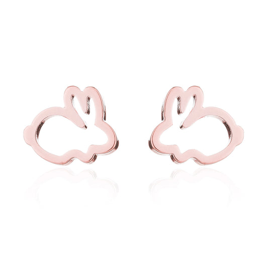 Baby and Children's Earrings: Surgical Steel Open Bunny Rabbits