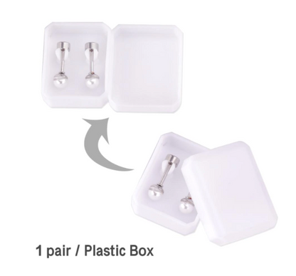 Baby and Children's Earrings:  Surgical Steel Aqua Flower Screw Back Earrings