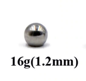 Baby and Children's Earrings:  Surgical Steel Ball Screw Back Spares - 1.2 mm (2pcs)