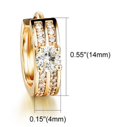 Children's, Teens' and Mothers' Earrings:  Surgical Steel, Gold IP Huggies