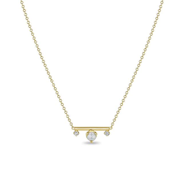Children's Necklaces:  14k Gold over Sterling Silver Bar Necklace with Extension with Gift Box