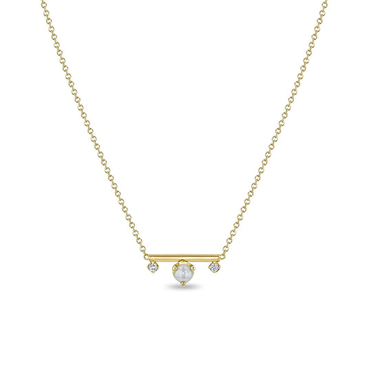 Children's Necklaces:  14k Gold over Sterling Silver Bar Necklace with Extension with Gift Box