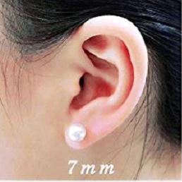 Children's Teens' and Mothers' Earrings:  Sterling Silver, Cultured, Freshwater Pearl Earrings 6mm with Gift Box