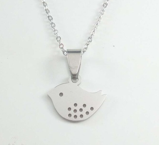 Children's Necklaces:  Sterling Silver Baby Bird Necklaces