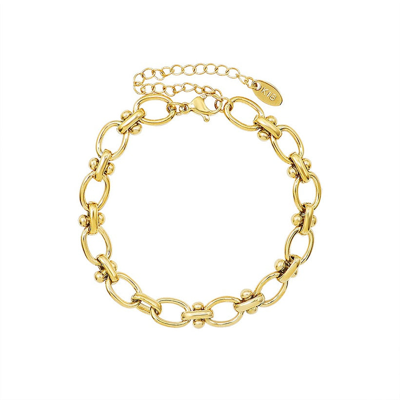 Bracelets – Titanium Gold IP Chunky Bracelets for Tweens & Teens, featuring a bold chunky design and stylish gold finish.