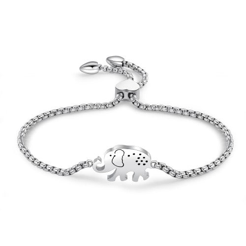 Elephant bracelet - Surgical Steel Adjustable Bolo Charm with adorable elephant design and adjustable closure.