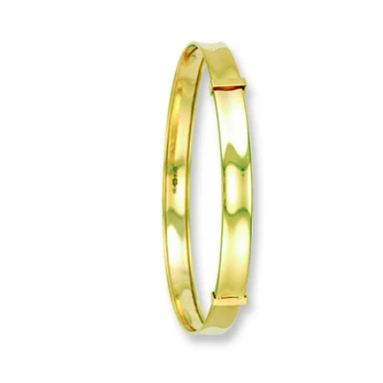 Baby Bangle:  9k Gold Self-Expanding Baby Bangles with Gift Box Age 3 months - 2 - 3+