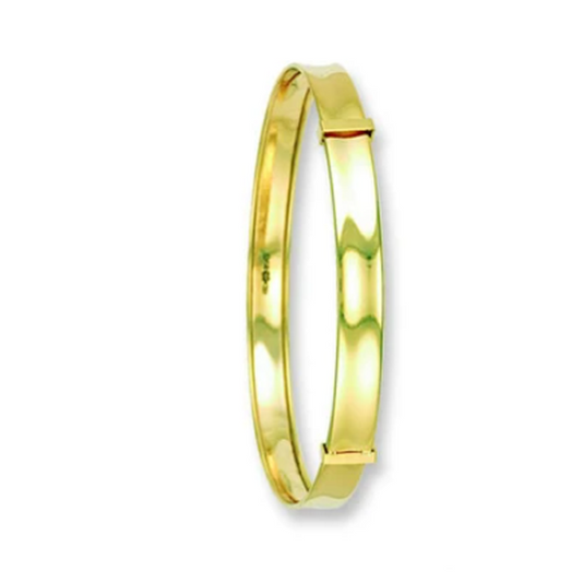 Baby Bangle:  9k Gold Self-Expanding Baby Bangles with Gift Box Age 3 months - 2 - 3+
