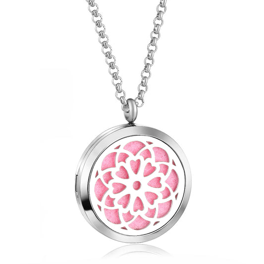 Children's Teens' and Mothers' Diffuser Lockets:  Surgical Steel Flower Design Diffuser Lockets for Essential Oils with Gift Box NOW 50% OFF FOR JUNE 2023