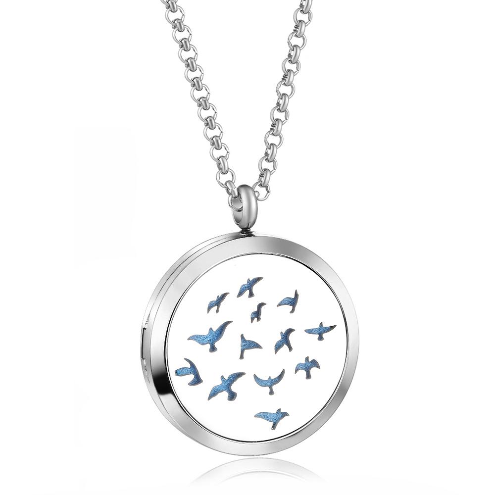 Children's, Teens' and Mothers' Diffuser Lockets:  Surgical Steel Bird Design Diffuser Lockets for Essential Oils with Gift Box ALL DIFFUSER LOCKETS 50% OFF FOR JUNE 2023