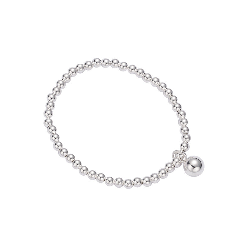 Children's Bracelets:  Sterling Silver Ball Bracelet 14cm, with Ball Charm and Gift Box Age 2 - 6+