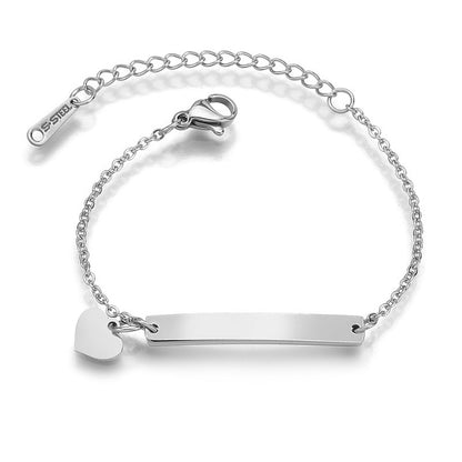 Baby and Children's Heart Charms:  Surgical Steel, Highly Polished, Flat Heart Charms with Jump Ring