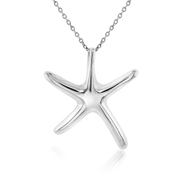 Baby and Children's Necklaces:  Sterling Silver Starfish Necklaces