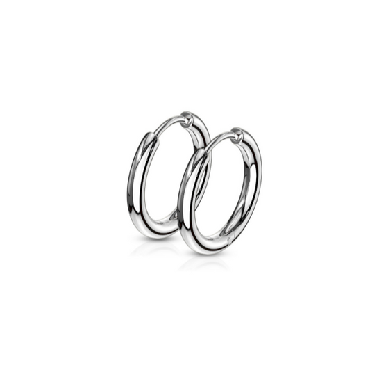 Children's Earrings:  Surgical Steel Hoops - 12mm