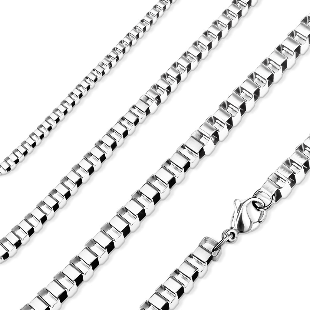 Teens' and Mothers' Chains:  Surgical Steel Box Chain 18" (45.7cm)