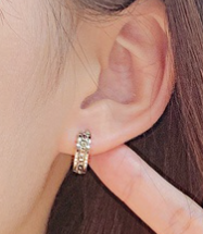 Children's, Teens' and Mothers' Earrings:  Surgical Steel "Chain" Huggies