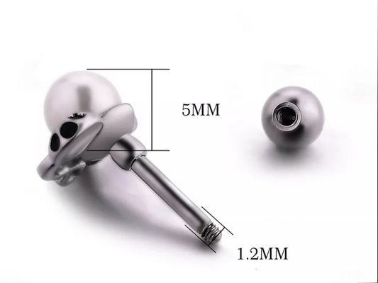 Children's Earrings:  Surgical Steel Pearl Kitty Cat Earrings with Ball Screw Backs