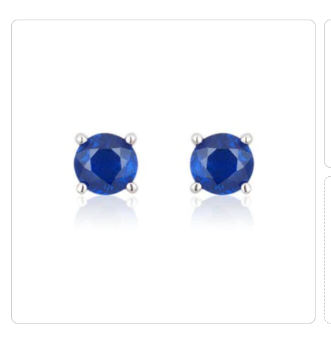 Baby and Toddler Earrings:  Sterling Silver Sapphire CZ Screw Backs 3mm