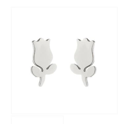 Baby and Children's Earrings:  Surgical Steel Tulip Earrings