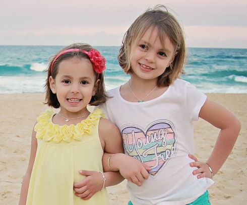 Children's Necklaces:  Sterling Silver "Sister" Heart Necklace 16" Chain